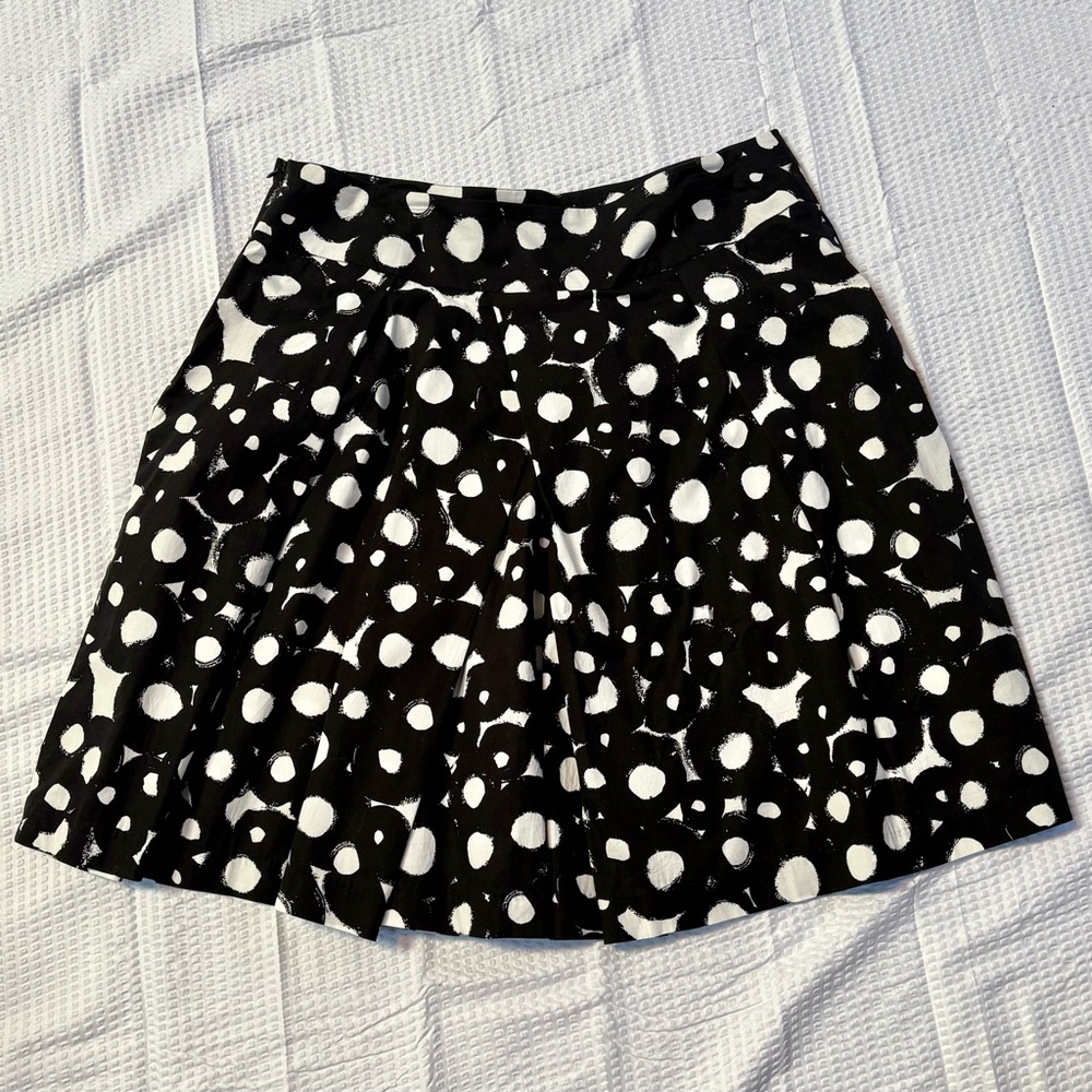 Sandro Monochrome Abstract Print Skirt- US14